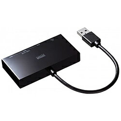 SANWA SUPPLY(サンワサプライ) LAN変換アダプタ [USB-A オス→メス LAN /USB-Ax3] 1Gbps対応(Chrome/Mac/Windows11対応) USB-3H322BKN USB3H322BKN