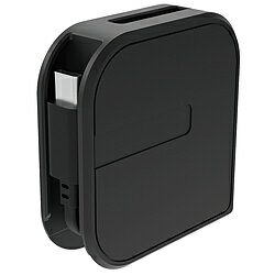 カシムラ USB充電＆同期ケーブル 片引きリール 80cm A-C BK AJ-633 ［80cm］ AJ633