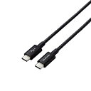 ELECOM(GR) ^CvC P[u USB Type C to Type C 2m PD 60WΉ fɂ ϋvdl 炩 y Chromebook Mac PC iPad Android X}z ^ubg Nintendo Switch  Type-C @Ή z RoHSwߏ ubN MPACCYS20NBK