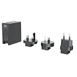 ヒース 4 USBポート付き130W（最大）Gan急速充電器 ブラック HWT-USB130 ［4ポート /USB Power Delivery対応 /GaN(窒化ガリウム) 採用］ HWTUSB130 【852】(2.0)