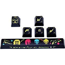 TRAITORS Traitors Wheres Johnny Keycap Set ゲーミングキーキャップ ブラック WHERESJOHNNYKS 【852】