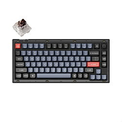 キークロン キーボード V1 RGBライト(茶軸・英語配列) フロステッドブラック V1-C3-US ［有線 /USB-A＋USB-C］ V1C3US