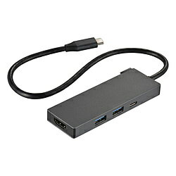 オーム電機 映像変換アダプタ [USB-C オス→メス HDMI /USB-Ax2＋USB-Cメス給電 /USB Power Delivery対応 /100W] 4K対応(Mac/Windows) P..