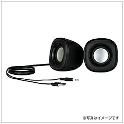 Amplifier Built-In - Nakabayashi SP-001BK PCスピーカー 3.5mm接続 ブラック ［USB電源］ SP001BK