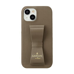 ランバン オン ブルー スマホケース レディース ランバン Slim Wrap Case Stand ＆ Ring Ribbon iPhone 15 LANVIN en Bleu Greige LBGRISRIP2361 LBGRISRIP2361