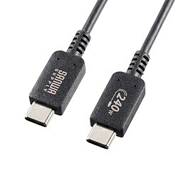 SANWA SUPPLY(サンワサプライ) USB-C ⇔ USB-Cケーブル [充電 /転送 /1.0m /PD240W /USB2.0] ブラック KU-CCPE10 ［USB-C ⇔ USB-C］ KUCCPE10
