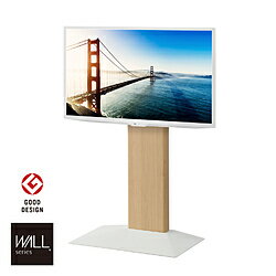 ナカムラ 24～55V型対応 壁寄せテレビスタンド WALL V3COMPACT ホワイトオーク WLTVR5232 WLTVR5232 【852】