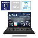 MSI(エムエスアイ) ノートパソコン 「Summit E14 Flip Evo A13M」Summit-E14FlipEvo-A13MT-4209JP インクブラック ［14.0型 /Windows11 Pro /intel Core i7 /メモリ：16GB /SSD：1TB /無し /日本語版キーボード /2024年4月モデル］ SUMMITEE14A13MT4209