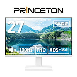 PRINCETON(プリンストン) PCモニター ホワイト PTF-B271W-WH ［27型 /フルHD(1920×1080) /ワイド /100Hz］ PTF-B271W-WH