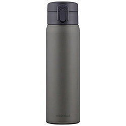 アイリスオーヤマ ステンレスケータイボトル　ワンタッチ　500ml グレー SKB-O500 SKBO500