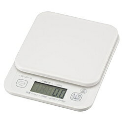 オーム電機 クッキングスケール 2KG計 ご飯カロリーボタン付き ホワイト COK-S207-W COKS207W