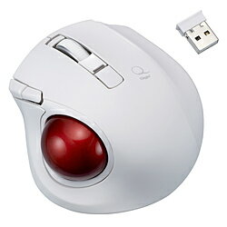 Nakabayashi マウス トラックボール Qシリーズ(Chrome/Mac/Windows11対応) ホワイト MUS-TRLF224W ［レーザー /無線(ワイヤレス) /5ボタン /USB］ MUSTRLF224W 【864】