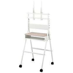 棚板に木目シートを使用した、カジュアルなディスプレイスタンド。小規模オフィスや少人数でのミーティングにピッタリなコンパクト設計。オフィスに合わせて選べる、2色をラインナップ。キャスター4個付き。2個はストッパー付対応サイズ目安　～50V型取...