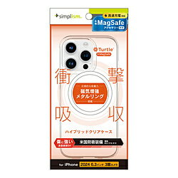 �ȥ�˥ƥ� iPhone 16 Pro ��Turtle�� MagSafe�б� �ϥ��֥�åɥ��ꥢ������ �ۥ磻�ȥ�� TR-IP24M3-TTMS-CLWT TRIP24M3TTMSCLWT