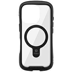 HAMEE iPhone2024 6.3inch iFace Reflection MagSynq 強化ガラスクリアケース iFace ブラック 41-980064 IP16PIFACERFTMGBK