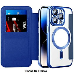 乐天商城 - ROYAL MONSTER iPhone 16 Pro Max MagSafe対応 手帳型ケース ネイビーブルー RM-16MGPM-NV RM-16MGPM-NV