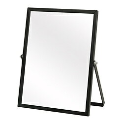 永井興産 アルミフレーム卓上ミラー スクエア（M）BK ブラック NK-247 NK247