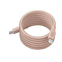 CIO スパイラルシリコンケーブル Type-C to Lightning 1m シェルピンク CIO-NLSC30000-CL1-SPK CIONLSC30000CL1SPK
