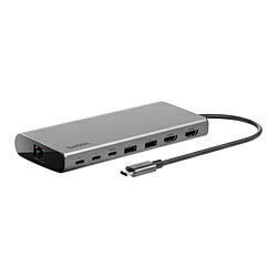 BELKIN ［USB-C オス→メス HDMIx2 / LAN / USB-Ax2 / USB-Cx3］USB PD対応 100W ドッキングステーショ..