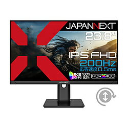JAPANNEXT JN-IPS238G200F-HSP ゲーミングモニター ブラック ［23.8型 /フルHD(1920×1080) /ワイド /200Hz］ JNIPS238G200FHSP