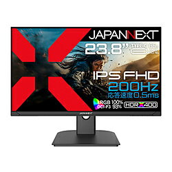JAPANNEXT JN-IPS238G200F-C6 USB-C接続 ゲーミングモニター ［23.8型 /フルHD(1920×1080) /ワイド /200Hz］ JNIPS238G200FC6