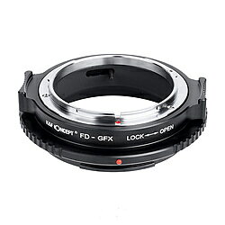 K&F Concept 富士フイルムGFX用マウントアダプター■仕様・対応レンズマウント：キヤノンFD・対応カメラマウント：富士フイルムG■注意事項・レンズの個体差・経年変化・損傷による形状の変化等により、装着感（固い、緩い、若干のあそび等）が通常と異なる場合や、装着できない場合があります。・必ずしもすべての互換性を保証するものではありません。アダプターは、お客様ご自身の責任でご使用ください。・生産ロットによりマウントアダプターの仕様・デザインが写真と異なる場合があります。富士フイルムGFX用マウントアダプター