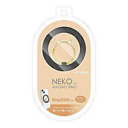 ラスタバナナ Magsafe用猫型スマホリング NEKO no MAGNET RING 猫小 ブラック×ゴールド RMRNG02BKGD RMRNG02BKGD