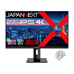 JAPANNEXT USB-C接続 PCモニター JN-IPS271UHD-C65W-HSP ［27型 /4K(3840×2160） /ワイド /60Hz］ JNIPS271UHDC65WHSP