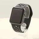 【中古】Apple(アップル) Apple Watch Series 3 Nike+ GPS 38mm スペースグレイアルミニウムケース アンスラサイト/ブラッ...