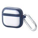 ELECOM(エレコム) AirPods 4 ケース 用 耐衝撃 カバー ( ワイヤレス / MagSafe 充電対応 ) 衝撃吸収 落下防止 カラビナ付 TO...