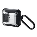 ELECOM(エレコム) AirPods 4 ケース 用 耐衝撃 カバー ( ワイヤレス / MagSafe 充電対応 ) 衝撃吸収 フタ開閉ロック機能 落下防...