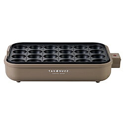 ■こびりつきにくいフッ素加工でアツアツおいしいたこ焼きや料理ができます。■電源スイッチ(ON/OFF)ワンタッチで操作できるので誰でも簡単に使用できます。■丸洗い可能な着脱式プレートでお手入れ簡単、家族で楽しめる24穴■プレートの串ガイド（溝）に沿って生地をきれいに切り分けられるので丸く成形しやすくなります。製品仕様サイズ：約W349×D224×H75mm質量：約1.6kg（たこ焼きプレート設置時）電源：AC100V 50/60Hz消費電力：800W電源コード長さ：約1.5m穴直径：43mm材質：本体：ポリプロピレンプレート：アルミダイカスト（フッ素加工）付属品： たこ焼きプレート中の具材を自由に変えたりして自宅で楽しめるたこ焼きメーカー