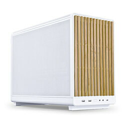 LIANLI PCケース [Micro ATX /Mini-ITX] (木製フロントパネル) A3-mATX-WD White ホワイト A3MATXWDWHITE