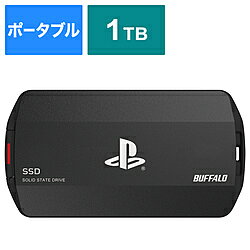 BUFFALO(バッファロー） SSD-PHO1.0U3-B 外付けSSD USB-C＋USB-A接続 PlayStation5/4公式ライセンス(Mac/Windows11対応) ブラック ［ポータブル型］ SSDPHO1.0U3B [振込不可]