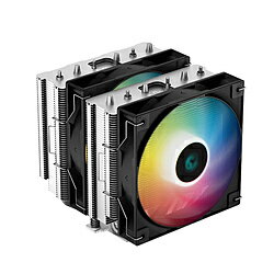 DEEPCOOL CPUクーラー 120mmファンx2 [LGA2066/2011-v3/2011/1700/1200/1155/1151/1150・AM5/AM4] AG620 ARGB ブラック R-AG620-BKANMN-G-1 RAG620BKANMNG1