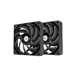 Thermaltake ケースファンx2 TOUGHFAN 14 Pro 2Pack ブラック CL-F160-PL14BL-A [140mm /2000RPM] CLF1..