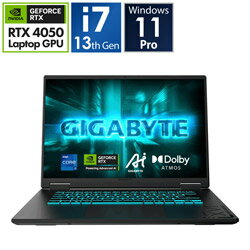 GIGABYTE(ギガバイト) GAMING A16 CMHI2JP894SP ゲーミングノートパソコン GAMING A16(RTX 4050) ブラックスチール ［16.0型 /Windows11 Pro /intel Core i7 /メモリ：16GB /SSD：1TB /日本語版キーボード /2025年5月モデル］ GAMINGA16CMHI2JP894S