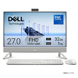DELL(デル) AD79-FNC デスクトップパソコン パールホワイト ［27型 /Windows11 Home /intel Core 7 /メモリ：32GB /SSD：1TB /2025年夏モデル］ AD79FNC