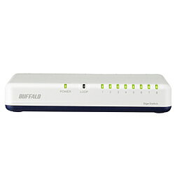 BUFFALO(バッファロー） スイッチングハブ [8ポート /1Giga対応 /ACアダプタ] プラスチック筐体 ホワイト LSW7-GT-8EPL/CWH LSW7GT8EPL/CWH