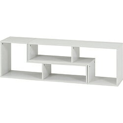 不二貿易 L字型伸縮TVボード オークホワイト 51493 51493