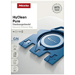 ◎耐久性と効率性：最大50%程度長く使用可能HyClean Pure掃除機用ダストバッグは、平均3ヶ月という長い使用期間が特長です。これは、他メーカーのバッグと比べて約50%長い使用期間に相当します。この優れた効率性により、ダストバッグの交換頻度が減り、ミーレ掃除機は申し分のない性能を発揮し続けます。◎環境保護HyClean Pure掃除機ダストバッグは、環境への配慮という点で新たな基準を打ち立てました。素材の80 %はリサイクル資源から作られています。同時に、このバッグは最高のろ過性能を発揮します。◎HyClose：衛生的にダストバッグを交換掃除機本体を開けると、Miele純正HyClean掃除機ダストバッグのフタが自動的に閉まり、吸引されたごみが確実に閉じ込められます。◎AirCleanフィルターシステムMieleのAirCleanフィルターシステムは、Miele純正のHyClean Pure掃除機ダストバッグ、モーター保護フィルター、Miele純正の排気フィルターで構成され、最大限の衛生環境を実現します。すべてのコンポーネントの相互作用により、99.99 %以上の微細なホコリや塵1が除去されます。つまり、掃除機をかけた後、室内の空気は以前よりもさらにきれいになるのです。内容：ハイクリーン 3D ダストバッグ（4.5L）×4枚、エアクリーンフィルター　×1枚、モーター保護フィルター×1枚対応機種： S400、S600、S5000 シリーズ掃除機用ダストバッグHyClean Pure GN。Miele AirCleanシステムは、99.99 %という申し分のない集塵性能を発揮します。