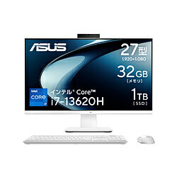ASUS(エイスース) V470VAK-WPE092W デスクトップパソコン V400 AiO (V470VAK) ホワイト ［27型 /Windows11 Home /intel Core i7 /メモリ：32GB /SSD：1TB /2025年6月モデル］ V470VAKWPE092W