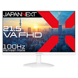 JAPANNEXT PCモニター ホワイト JN-V215F2-W ［21.5型 /フルHD(1920×1080) /ワイド］ JNV215F2W