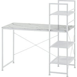 不二貿易 左右組み換えラック付きデスク ルカ ストーン 大理石 73613 73613