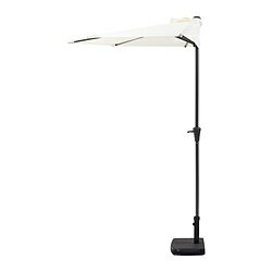 不二貿易 半円パラソル アイボリー 37854