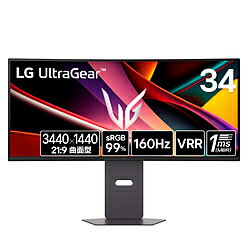 LG(エルジー) 34G600A-B ゲーミングモニター LG UltraGear ブラック ［34型 /UWQHD(3440×1440） /ワイド /曲面型 /144Hz］ 34G600A-B
