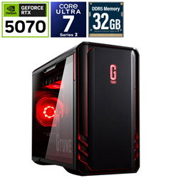mouse(マウスコンピュータ) DGI7G70BC21U2NH3B ゲーミングデスクトップパソコン G TUNE(RTX 5070) ［Windows11 Home /intel Core Ultra 7 /メモリ：32GB /SSD：1TB］ DGI7G70BC21U2NH3B