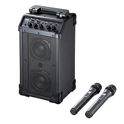 SANWA SUPPLY(サンワサプライ) ワイヤレスマイク付き拡声器スピーカー ワイヤレスマイク2本 スピーカー..