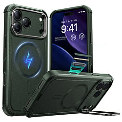 ESR iPhone 17 Pro Max (6.9インチ）MagSafe対応、隠れスタンド付き、3層構造衝撃吸収ハイブリッドケース ESR オリーブグリーン 1A88200401-Olive Green 1A88200401