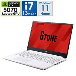 mouse(マウスコンピュータ) P5I7G70BC2213HW ゲーミングノートパソコン G TUNE(RTX 5070) ホワイト ［15.6型 /Windows11 Home /intel Core i7 /メモリ：32GB /SSD：2TB /日本語版キーボード］ P5I7G70BC2213HW